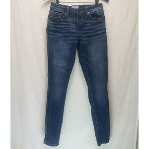 BKE Stella Mid Rise Skinny Jeans 29 R Dark Wash Stretch Denim Buckle 29x31.5